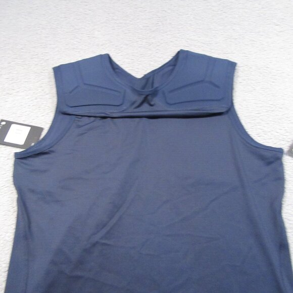 Nike Pro Men’s Sleeveless Padded Football Top 3XL Navy White Vapor Speed 2 Shirt - Picture 11 of 13